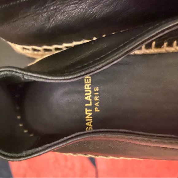 Saint Laurent YSL Monogram Leather Espadrilles - Picture 10 of 11